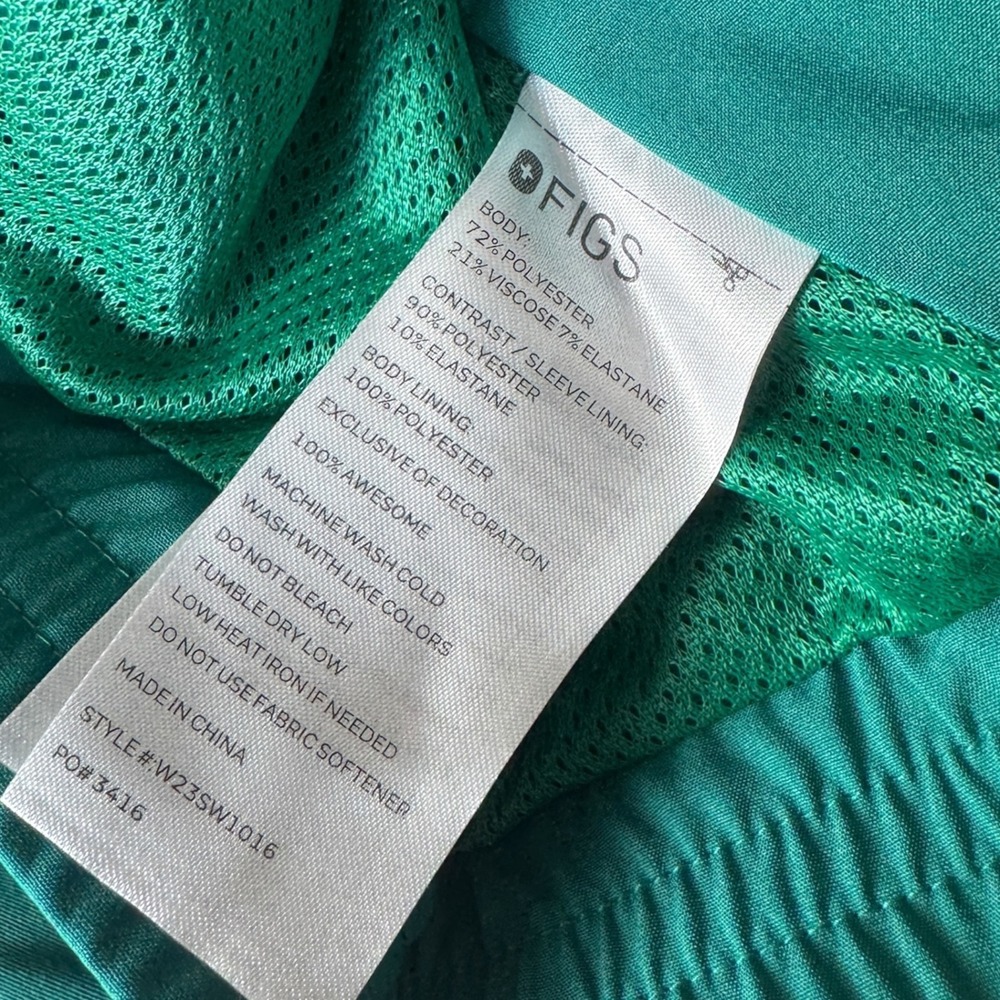 Figs Teal Technical Collection Track Jacket Full … - image 7